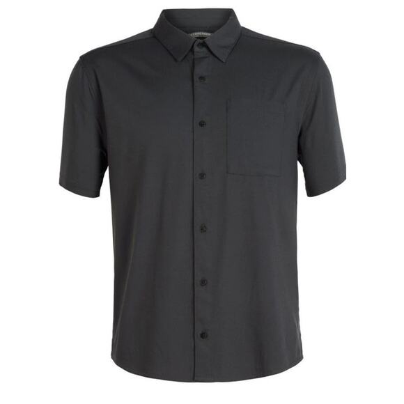 Icebreaker Merino Wool Button Down Shirt Mens Size XL Dark Gray Outdoor Hiking - Picture 1 of 9